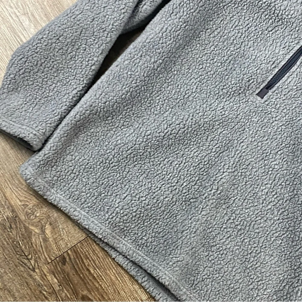 Vineyard Vines Fleece Women M Gray 1/2 Zip Mock Neck Pullover Sweater Warm Cozy - Picture 4 of 9